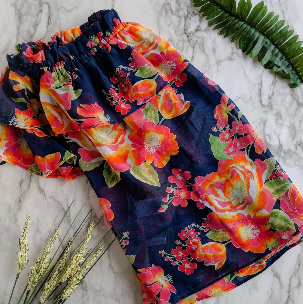 Brand New Eva Mendez Off Shoulder Sheer Top